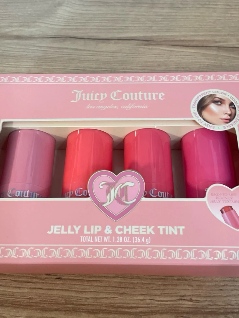 Juicy Couture Jelly Lip & Cheek Tint Set — Coral, Hot Pink, Bubblegum Pink